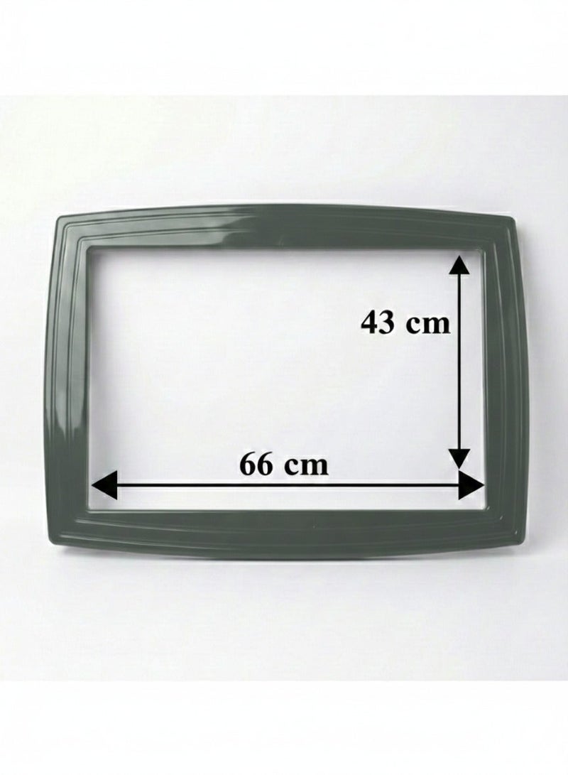 بهنس برواز مكيف شباك بلاستيك رمادي جاهز عالي الجودة براويز مكيفات شباك لاحاجة الى مسامير التثبيت اطار و ديكور المكيف الشباك مانعة للغبار والحشرات يحافظ على هواء التكييف كاملا بالغرفة سهولة الفك التركيب التنظيف - Image 5